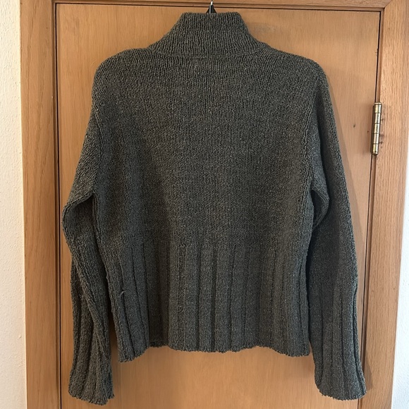 Oona Women’s New England USA Button Front Cardigan Sweater Green Size Small - Picture 7 of 10